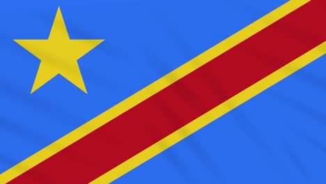 congo dr flag waving cloth, background loop