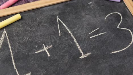 simple math equation on a chalkboard