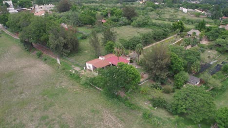 aerial view of the eco-tourism house in the etla area