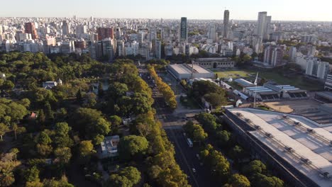 aerial view of palermo district in buenos aires, argentina
