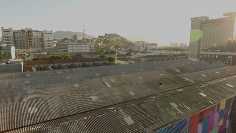 Aerial-shot-of-Wall-Paintings-in-Rio-De-Janeiro,-Brazil