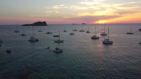 sunset at cala comte, ibiza, spain