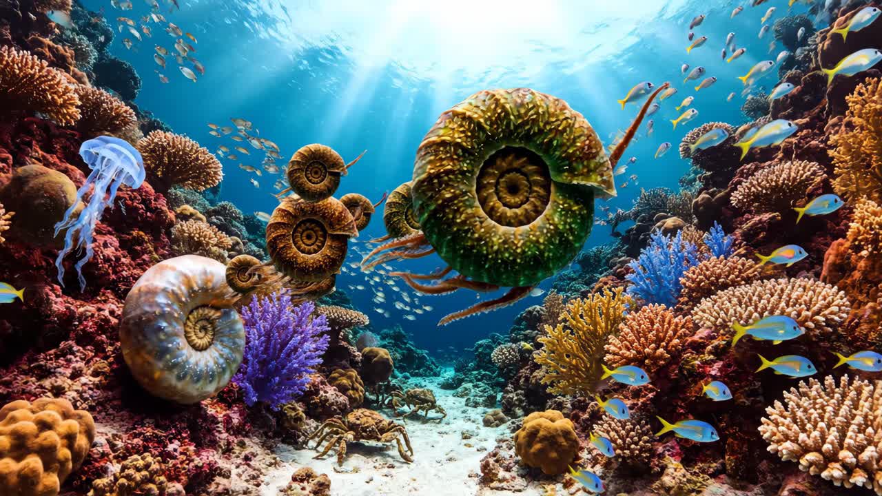 Vibrant Coral Reef with Fish and Marine Life