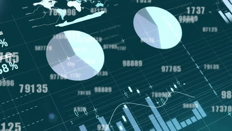 Animation-of-financial-data-processing-on-dark-background