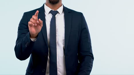 deslizar la mano, el dedo y hacer clic con el hombre