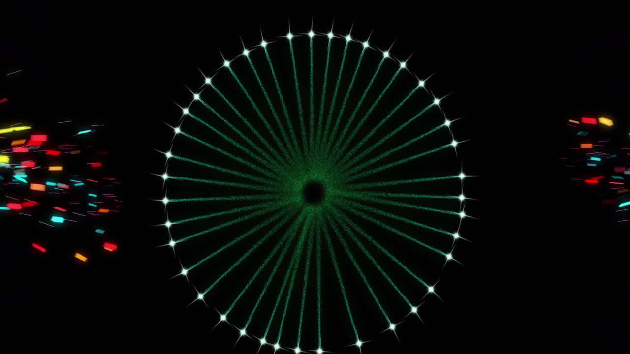 анимация фейерверков на черном фоне