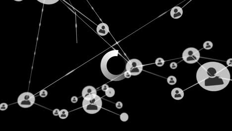 animation of network of connections on black background