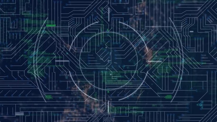 Animation of scope scanning over microprocessor connections against network of connections