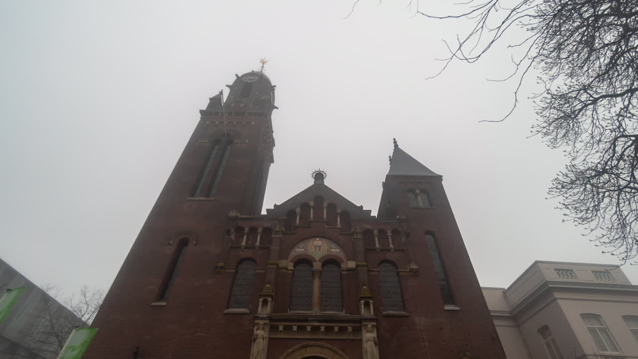 Foggy Church Exterior