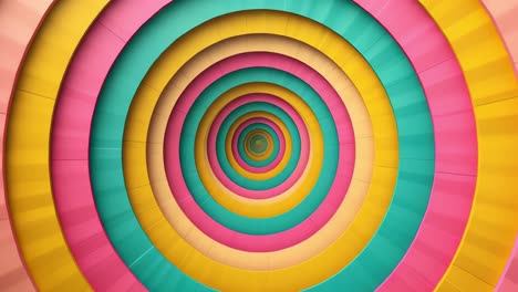 abstract colorful circles tunnel