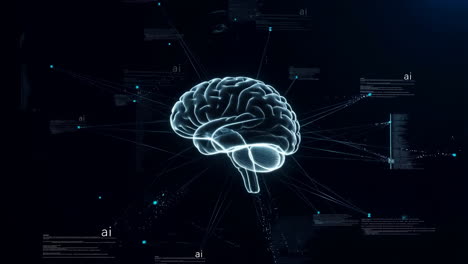 digital brain representing artificial intelligence and neural networks