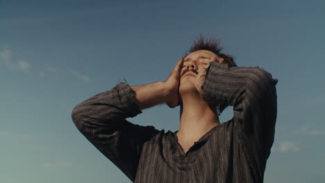 a man's emotional journey under the sky