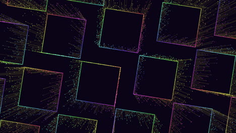 vibrant grid pattern colorful lines and squares in shades of purple, blue, green, and yellow