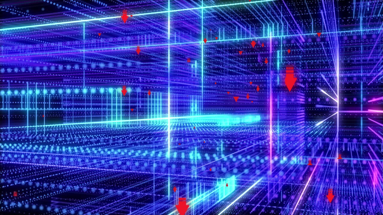 Abstract data network grid