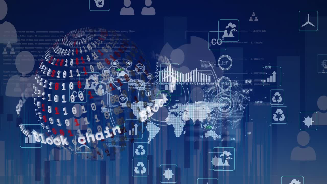 전 세계 데이터 프로세싱의 애니메이션