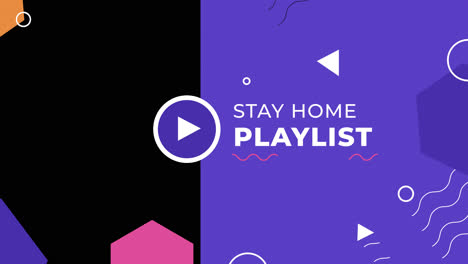 stay home playlist graphic design