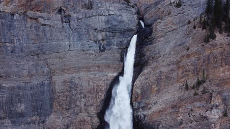 waterfall in the mountains approached tilt above