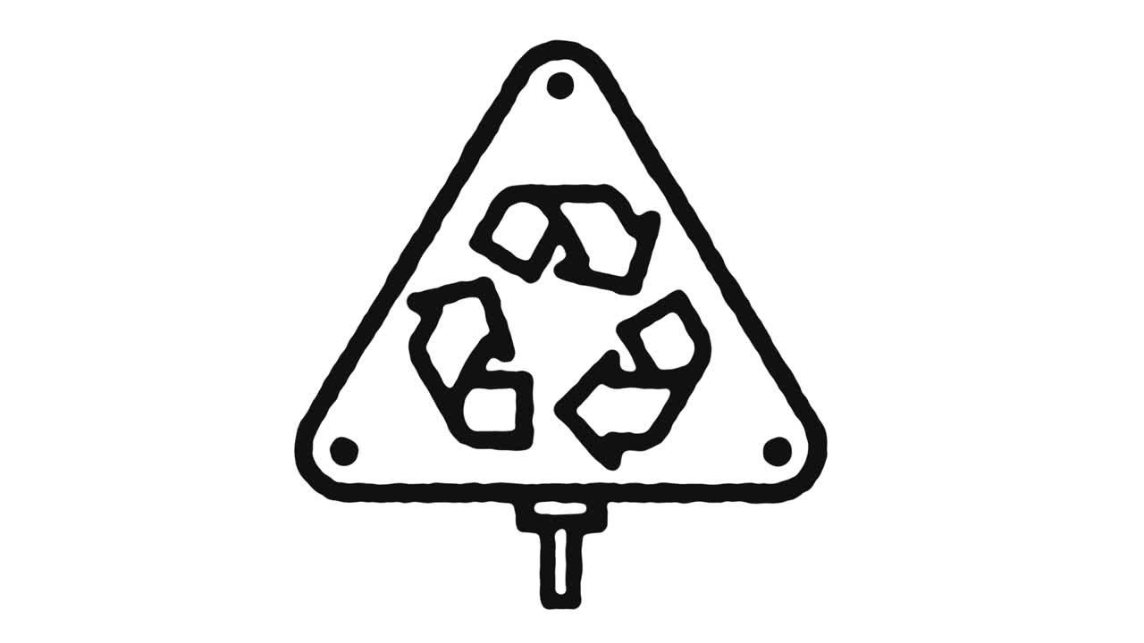 imágenes de animación de icono de reciclaje y canal alfa