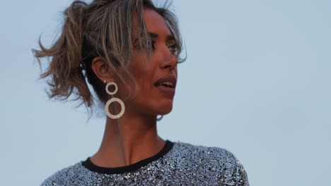 close up portrait of attractive young woman