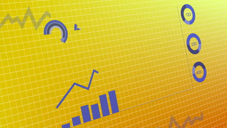 animación del procesamiento de datos financieros a través de la red