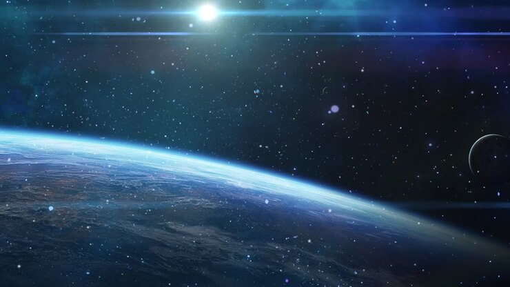 4k la superficie del pianeta terra e della luna