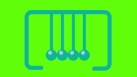 icon of newton's cradle on the green screen