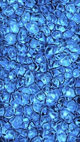 vertical video of blue abstract fractal fluid creating and mixing shapes. motion graphic liquid animation background 4k.