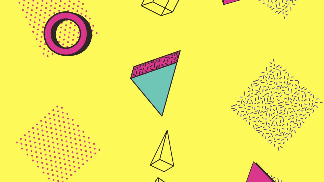 animación al estilo de memphis