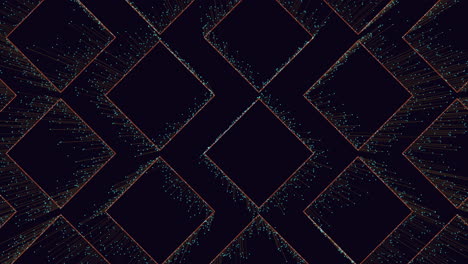 futuristic rainbow cubes pattern with neon dots and lines 4