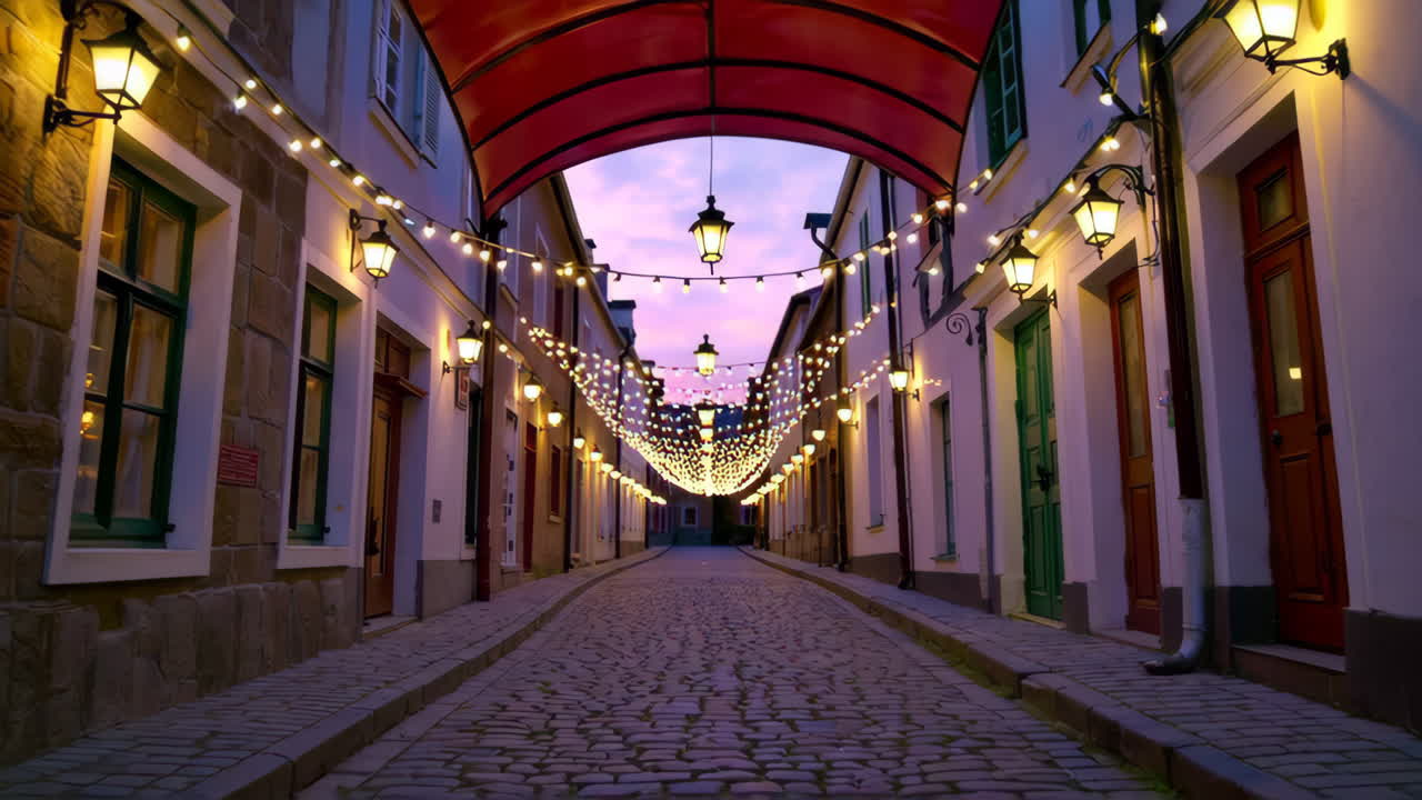 Romantik Akşam Ara Sokağı, Sarkıt Işıklarla