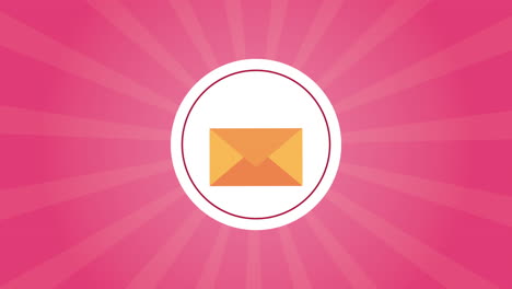 valentines day animated card with love envelope