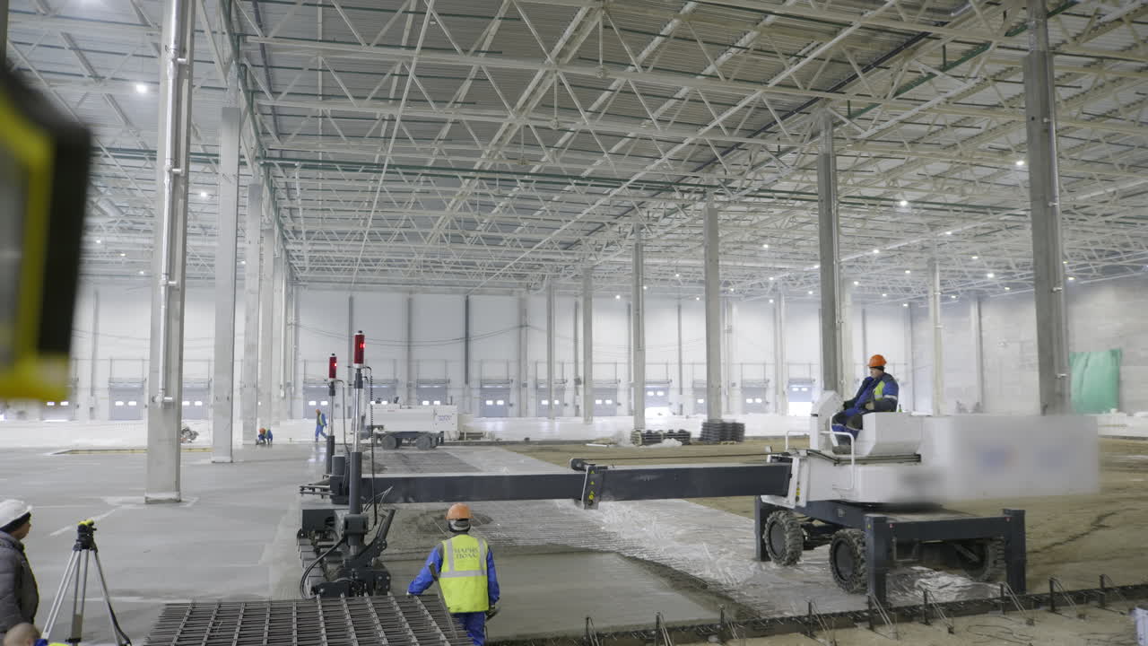 строительство складов, литье бетона