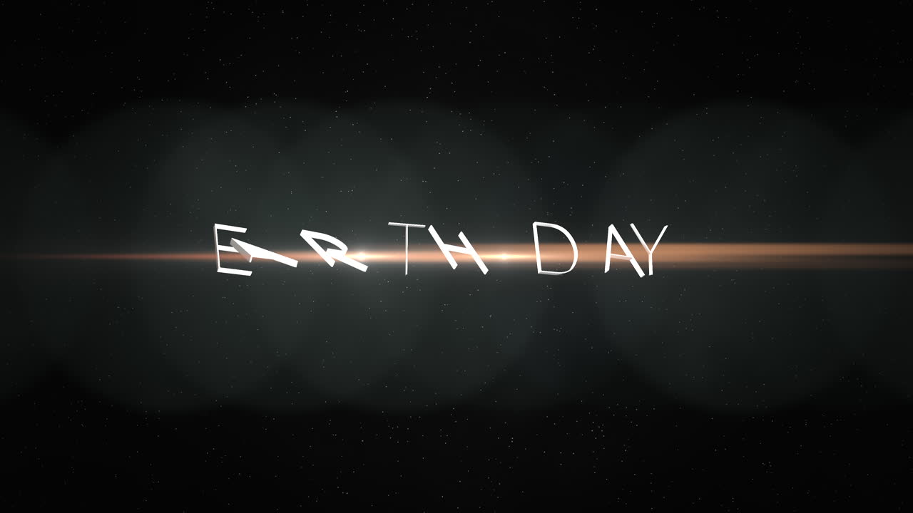 día de la tierra con efecto de luz roja de estrella en galaxia oscura