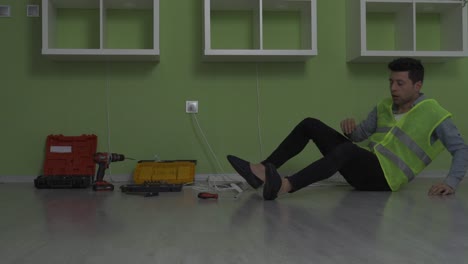 young man doing house repairs gets electrocuted.