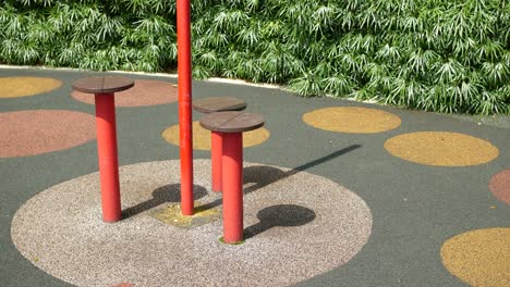 outdoor exercise station in a park