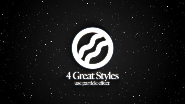 Logo astratto rivelato con aberrazione cromatica ed effetti di luce