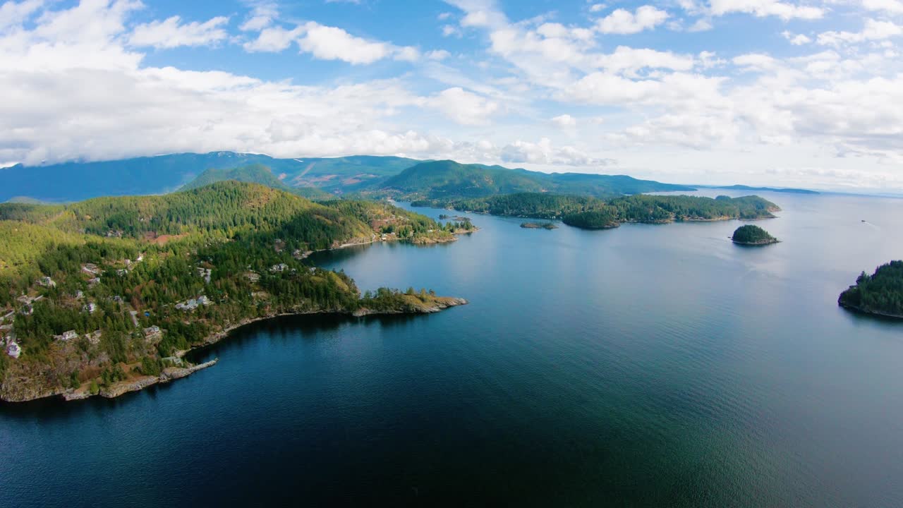 daniel point pearson island lee bay costa del archipiélago de la columbia británica vista desde el aire