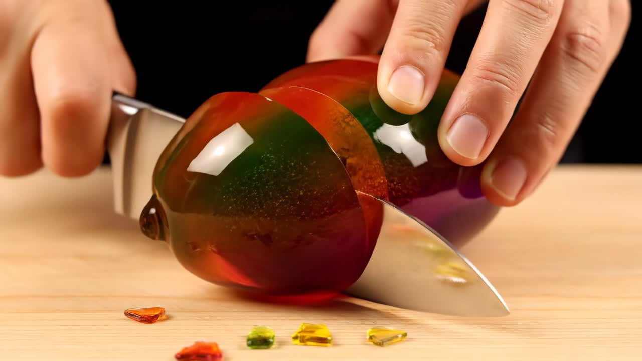 Cutting Jelly Fruit