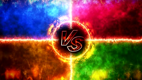 versus fight background, vs on fire, loop animation,