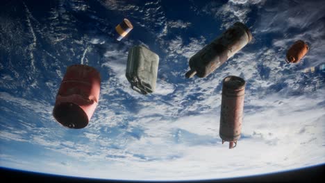 contaminación de la atmósfera del planeta tierra y el espacio