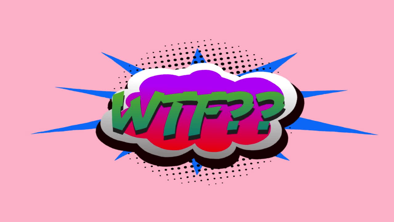 4 opciones de texto cómico y burbujas de discurso retro contra un fondo rosa