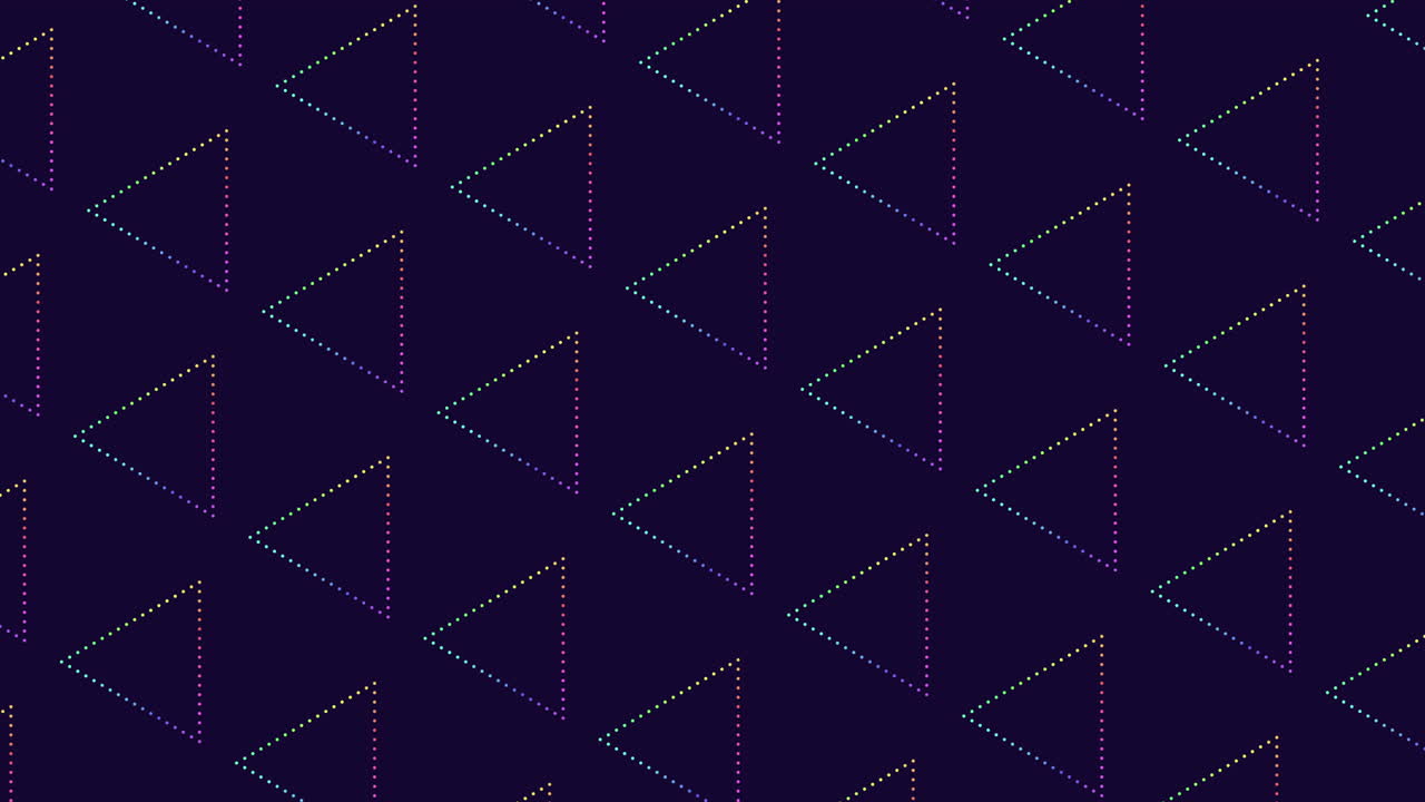 다양한 보라색 색조의 기하학적 삼각형 패턴