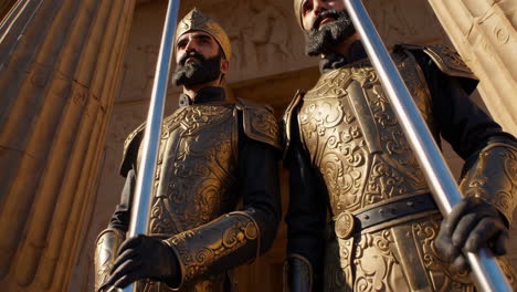 Ancient Warriors in Golden Armor