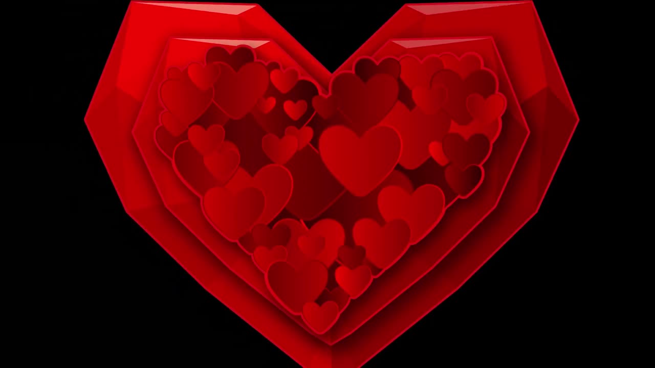 검은 바탕에 뛰는 심장