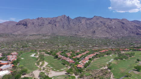 real estate and golf course at catalina foothills, tucson in arizona