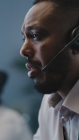 close-up of a customer service representative