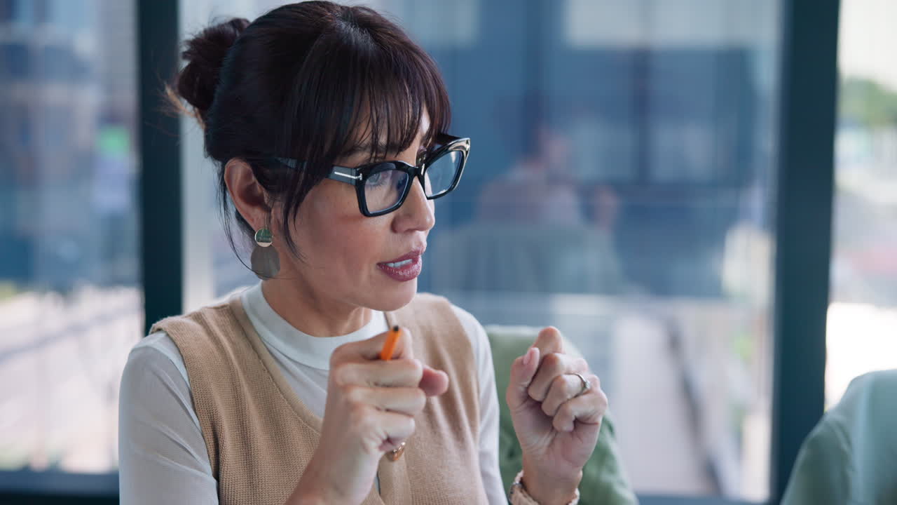 회의에서 사업가