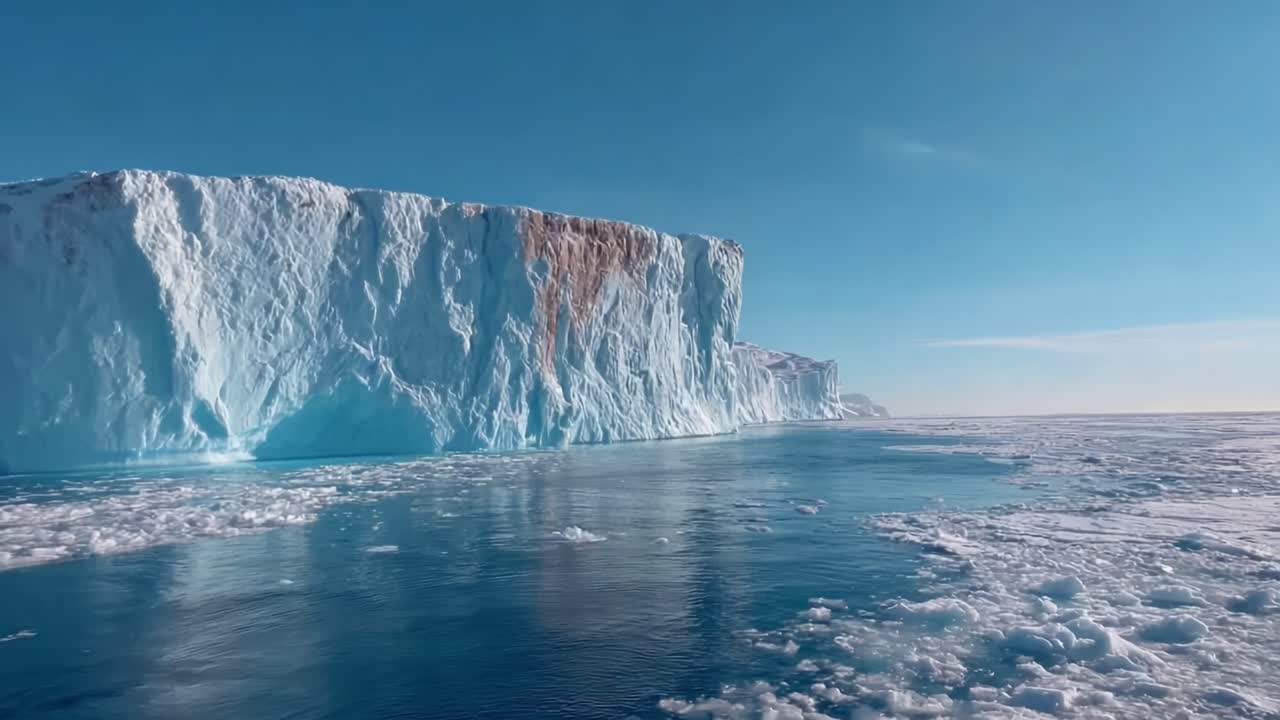 Breathtaking Glacial Landscapes: Captivating Views of Majestic Ice Formations and Transparent Waters Reflecting the Splendor of a Winter Wonderland
