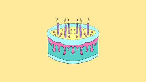 birthday cake with candles