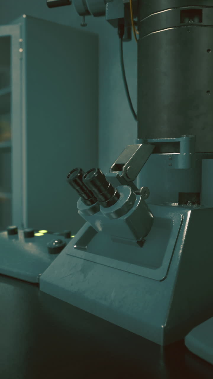 Exploring a high tech lab with advanced equipment and dim lighting